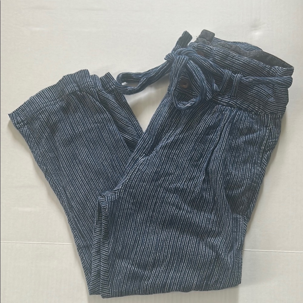 Free People rumors yarn dye harem pant in navy size 6 - Picture 3 of 9